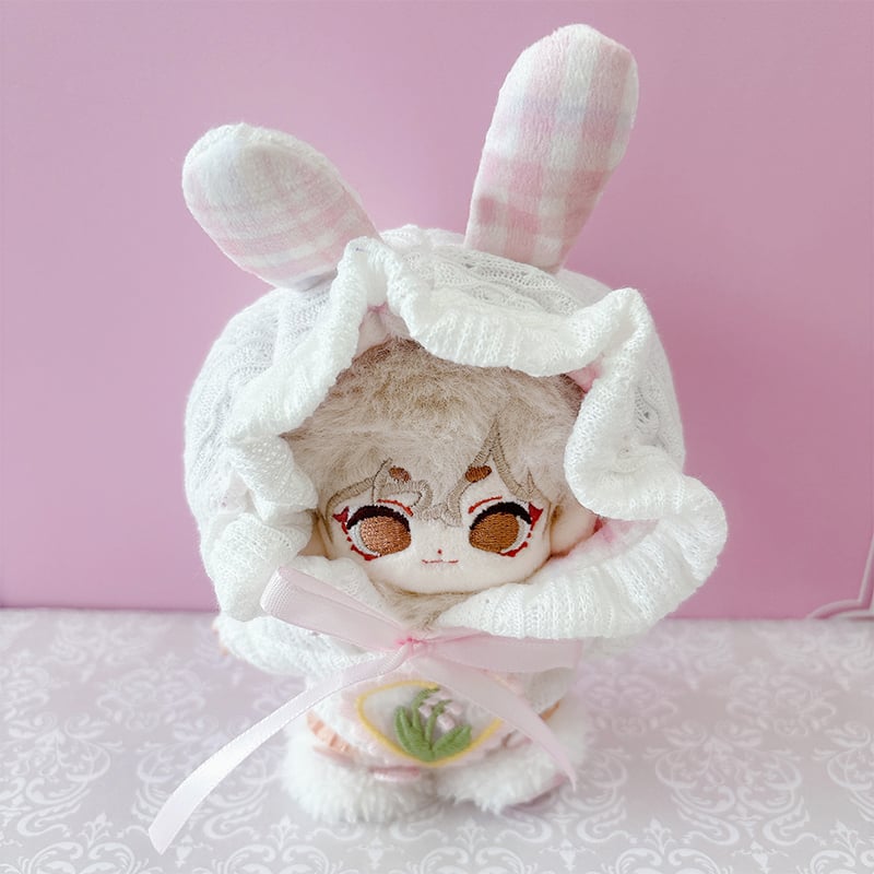 ぬいぐるみ用うさ耳着ぐるみ・うさ耳シューズセット【10~15cm用