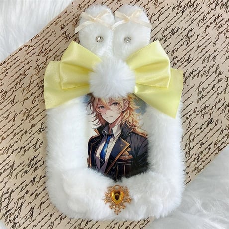 【G.triGerオリジナル 推し活グッズ】うさ耳付きふわふわトレカケース