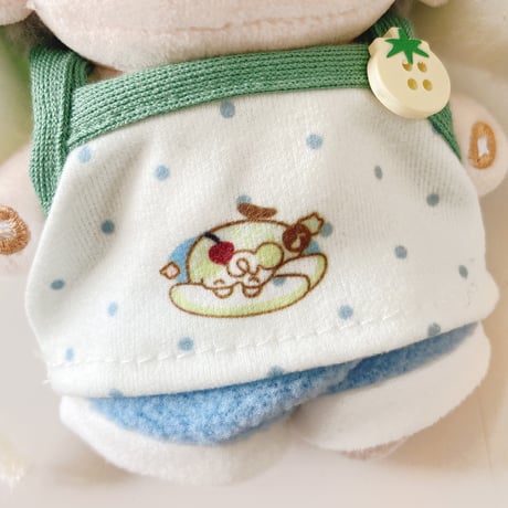 【ぬい服】たこ焼き・メロン衣装(着ぐるみキャップ&トップス&パンツセット)　10cmぬいぐるみ用