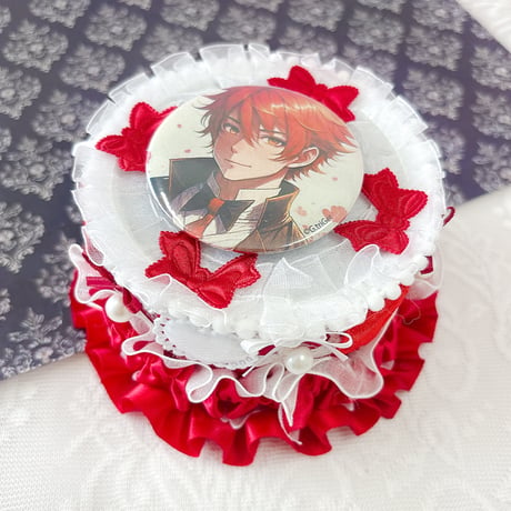 【G.triGerオリジナル 推し活グッズ】ホールケーキ型ロゼット【缶バッジ痛ロゼット】