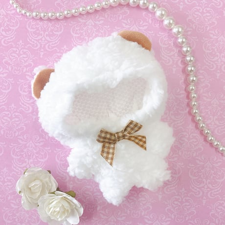 【ぬい服】ぬいぐるみ用もこもこ着ぐるみ/うさぎ・くま 10cm 用【推し活グッズ】