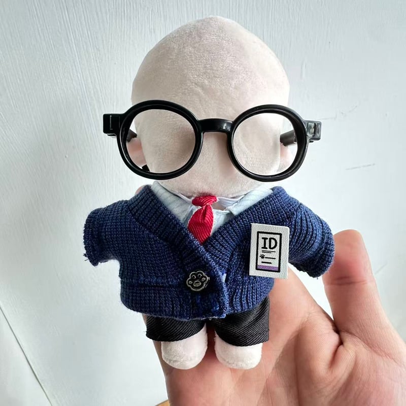10cm ぬいぐるみ服 【4点セット】 制服風 カーディガン シャツ