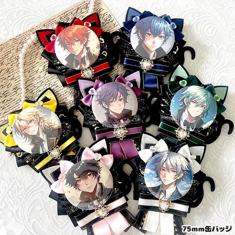 G.triGerオリジナル 推し活グッズ】猫耳付き 痛ロゼット【缶バッジ 痛