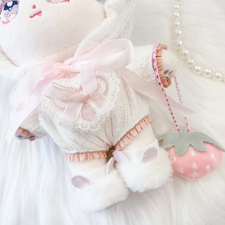 【ぬい服】ぬいぐるみ用うさ耳着ぐるみ・ うさ耳シューズ・バッグセット 【20cm 用】【推し活グッズ】