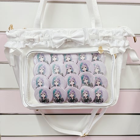 【HEADACHE STUDIO】リボンフリルサテン痛バッグ【推し活グッズ】