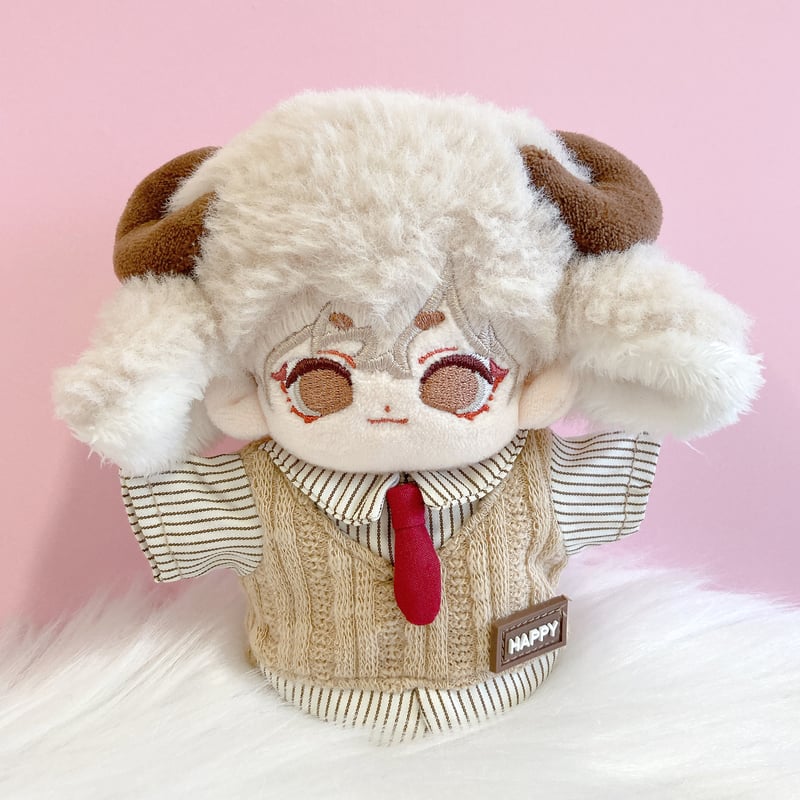 ぬい服】重ね着風ネクタイ付きシャツ＆ベスト 10cmぬいぐるみ用 | G.triGer