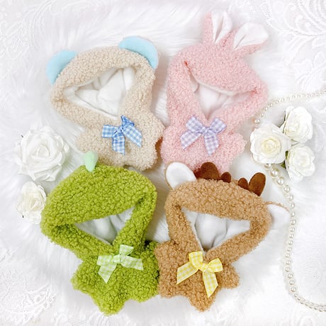 【ぬい服】ぬいぐるみ用 もこもこ ボア着ぐるみ (10cm用)【推し活グッズ】
