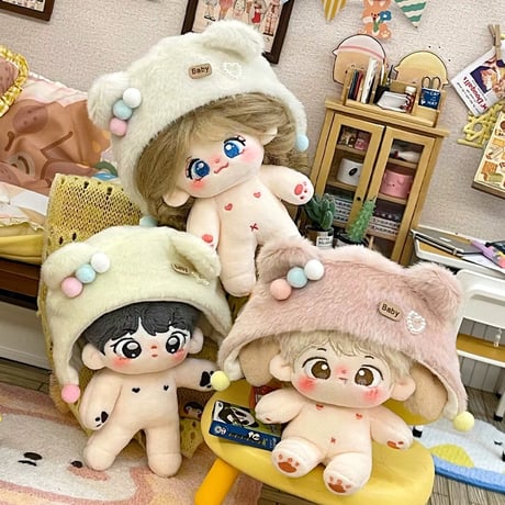 【ぬい服】ぬいぐるみ用くま耳付き帽子 10cm 用【推し活グッズ】