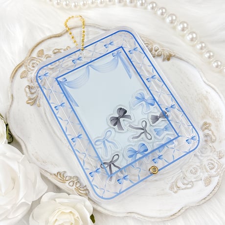 【G.triGerオリジナル 推し活グッズ】パーツ入りアクリルフレーム 【リボン】【トレカ・アクスタ用】