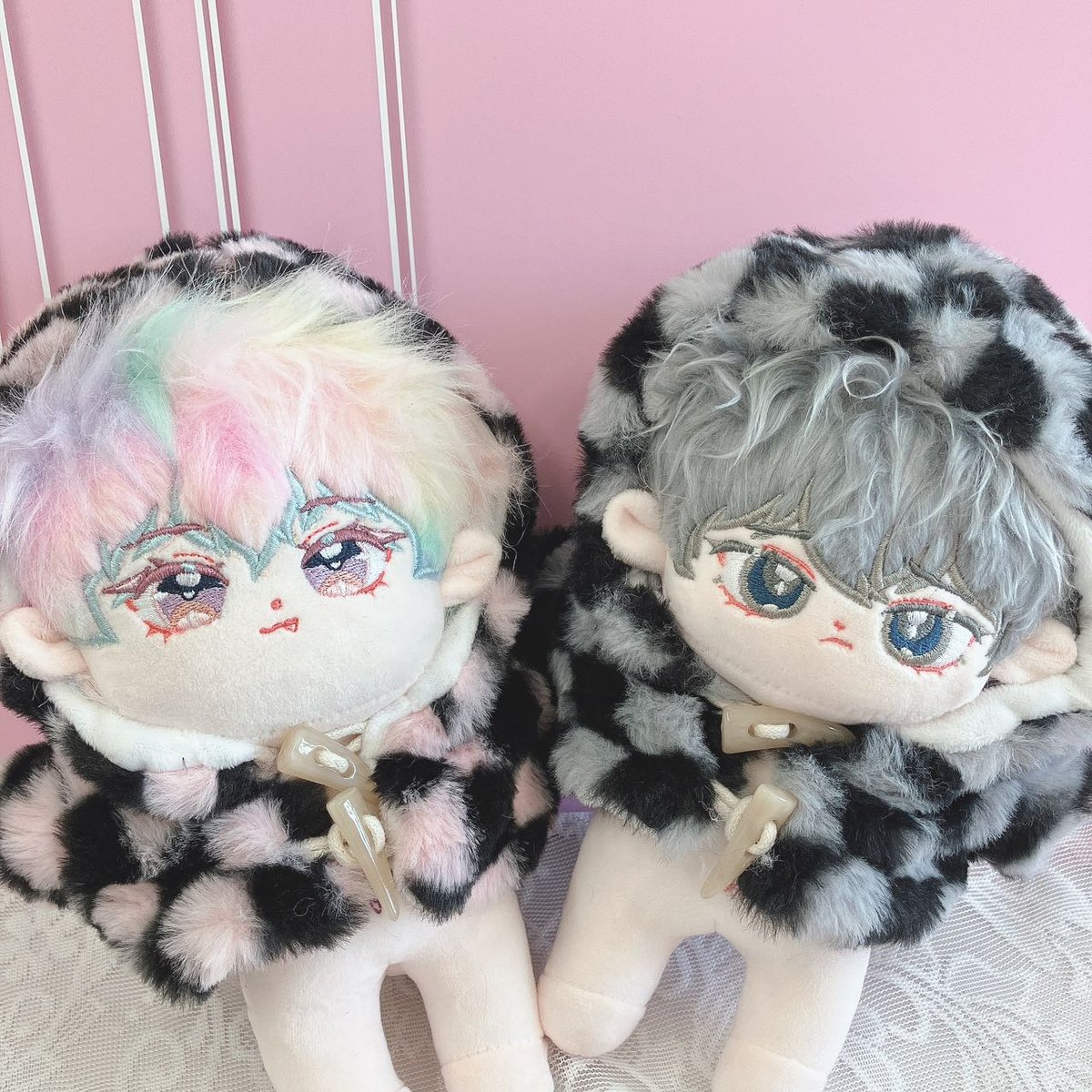 ぬい服】ぬいぐるみ用着ぐるみ(チェック柄)/15~20cm用 もこもこ ぬい服】ぬいぐるみ用着ぐるみ(チェック柄)/15~20cm用 もこもこ