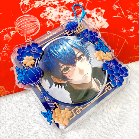 【G.triGerオリジナル】アクリル缶バッジケース【中華】57mm・65mm・75mm・アクスタ用【推し活グッズ】