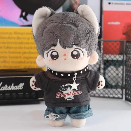 【ぬい服】グラフィックTシャツ&ジーパン&チョーカーセット　10cm用【推し活グッズ】