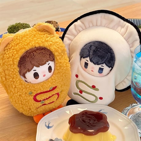ぬいぐるみ用着ぐるみキーホルダー【エビフライ・牡蠣】10cm用【推し活グッズ】