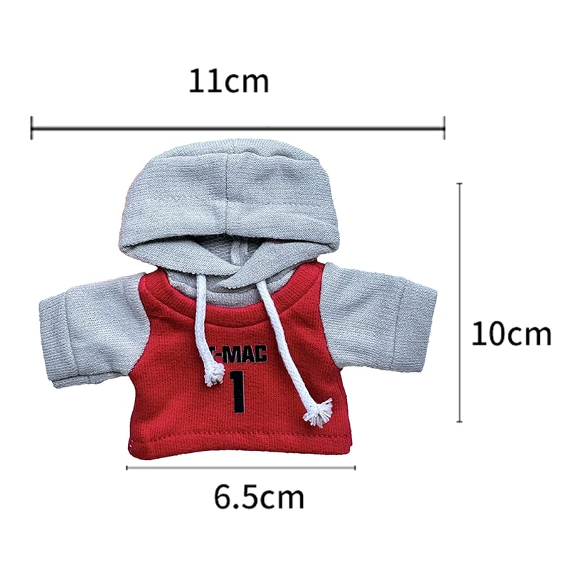 ぬい服】バスケビブス風パーカー 細身のぬいぐるみ・ドール用 | G.triGer