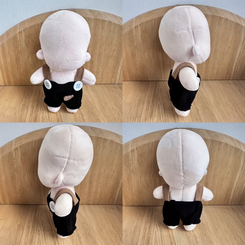 重ね着も可愛い！ ぬいぐるみ用 2トーン・サロペット 10cm〜13cm ぬい