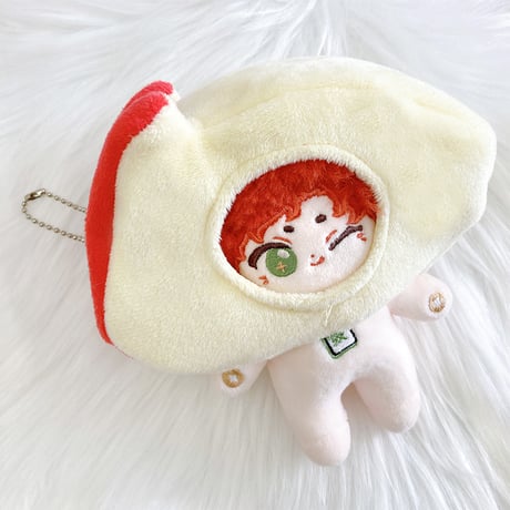 【ぬい服】うさぎりんご型ぬいぐるみ用着ぐるみキャップ 10cm用 【推し活グッズ】