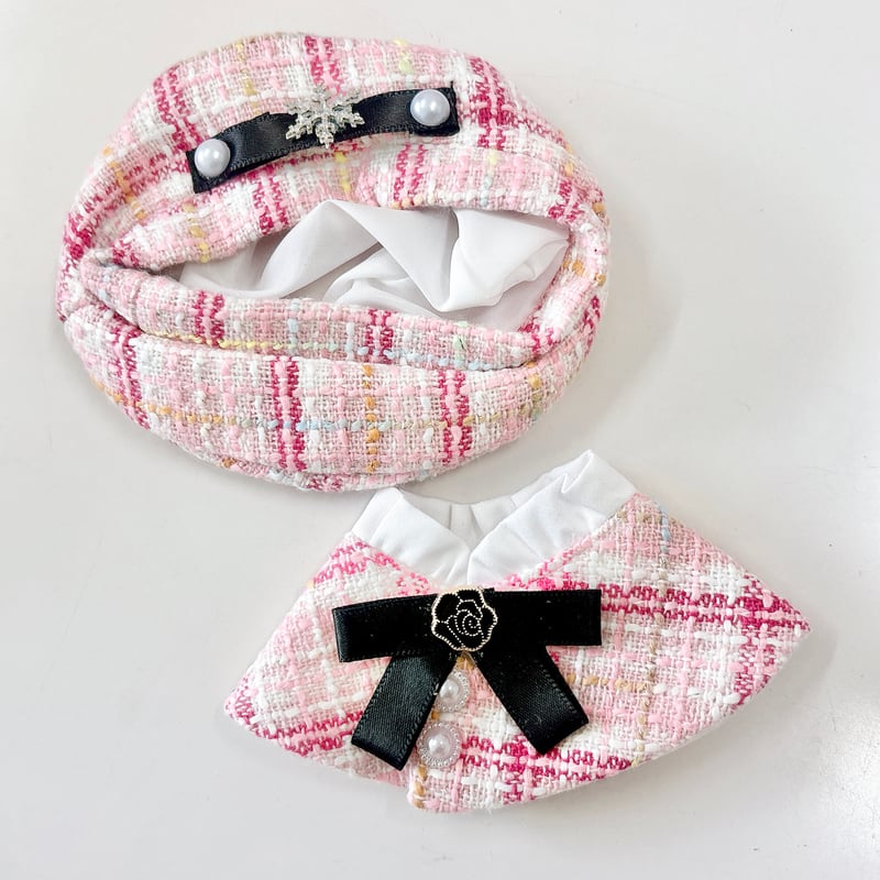 ぬい服 ツイード ベレー帽&ケープ 15cm用【推し活グッズ】 | G.triGer