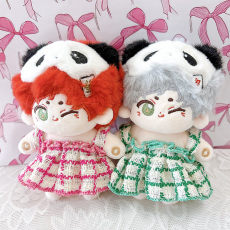 【ぬい服】 ぬいぐるみ用ツイードワンピース 【10~15cm用】【推し活グッズ】