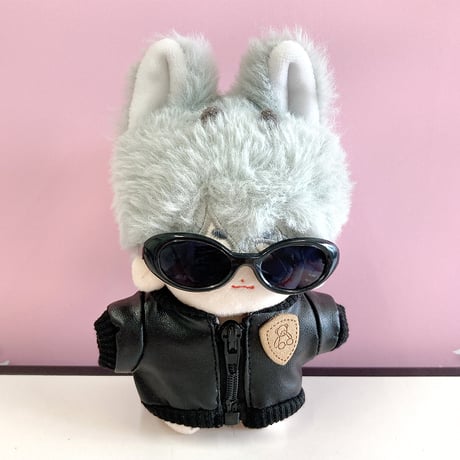 【ぬい服】革ジャン&サングラスセット  10cm用