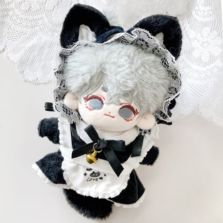 【ぬい服】ネコミミ・メイド風ぬいぐるみコスチューム 　10cmぬいぐるみ用