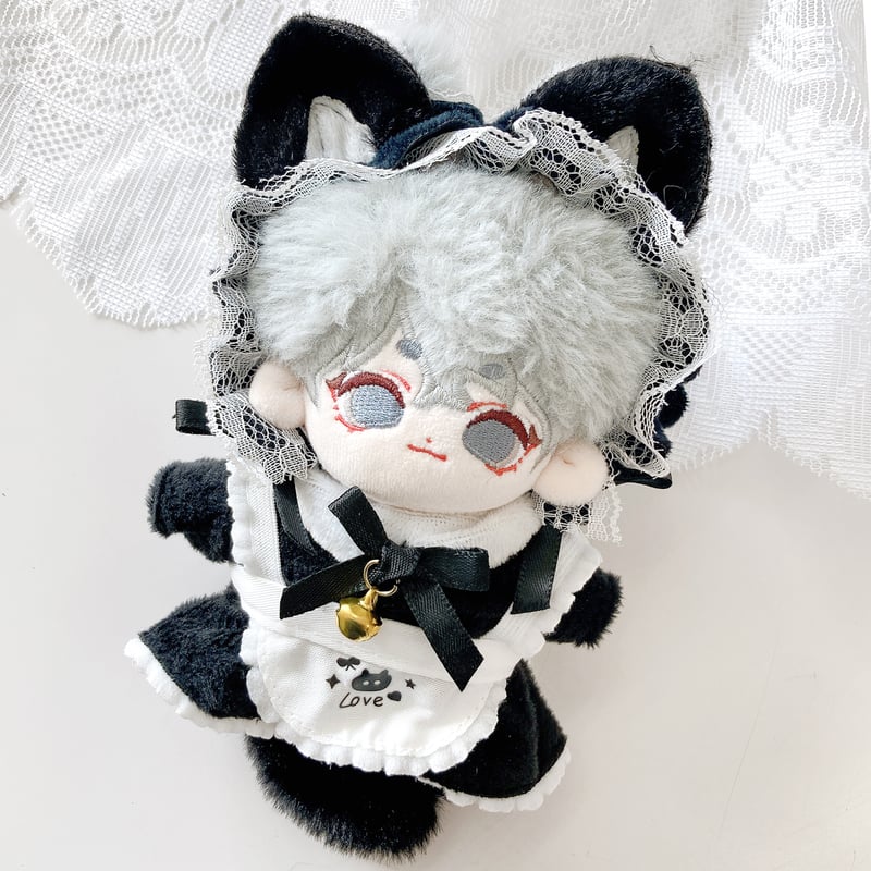 ぬい服】ネコミミ・メイド風ぬいぐるみコスチューム 10cmぬいぐるみ用