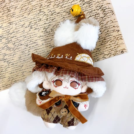 【ぬい服】魔法使いぬい服【帽子&尻尾&サロペット&衿セット】10cm用【推し活グッズ】