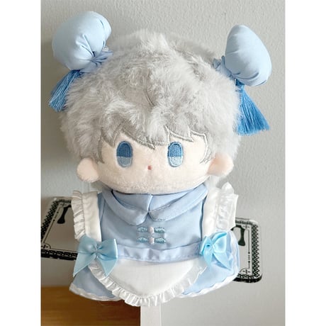 【ぬい服】 ぬいぐるみ用チャイナエプロン&ヘッドドレスセット 10cm~15 用【推し活グッズ】