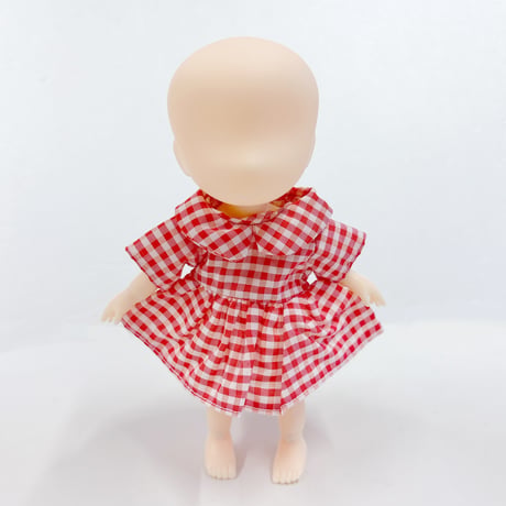 【ぬい服】レトロ・カントリー・ドレス　細身のぬいぐるみ・フィギュア・ドール用