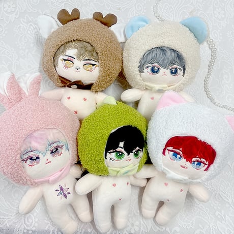 【ぬい服】ぬいぐるみ用もこもこボア着ぐるみキャップ【20cm用】【推し活グッズ】