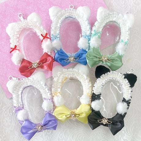 【G.triGerオリジナル】猫耳付きデコレーションぬいポーチ【ぬいバッグ,ぬいポーチ】【推し活グッズ】