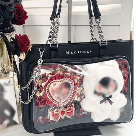 【FUYUUNEKO】アーガイル痛バッグ milk dolly【推し活グッズ】