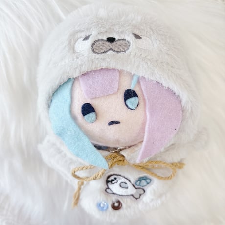【ぬい服】ぬいぐるみ用ポンチョ (15cm 用 )【サメ・アザラシ】【推し活グッズ】