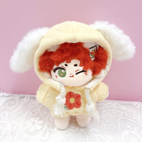 【ぬい服】ぬいぐるみ用うさ耳パーカー(10cm用)
