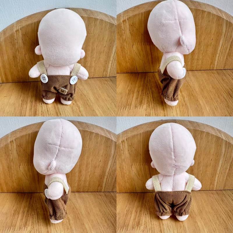 重ね着も可愛い！ ぬいぐるみ用 2トーン・サロペット 10cm〜13cm ぬい
