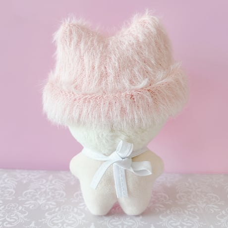 ぬい服　ぬいぐるみ用猫耳ニット帽&スタイセット【10cm用】【推し活グッズ】
