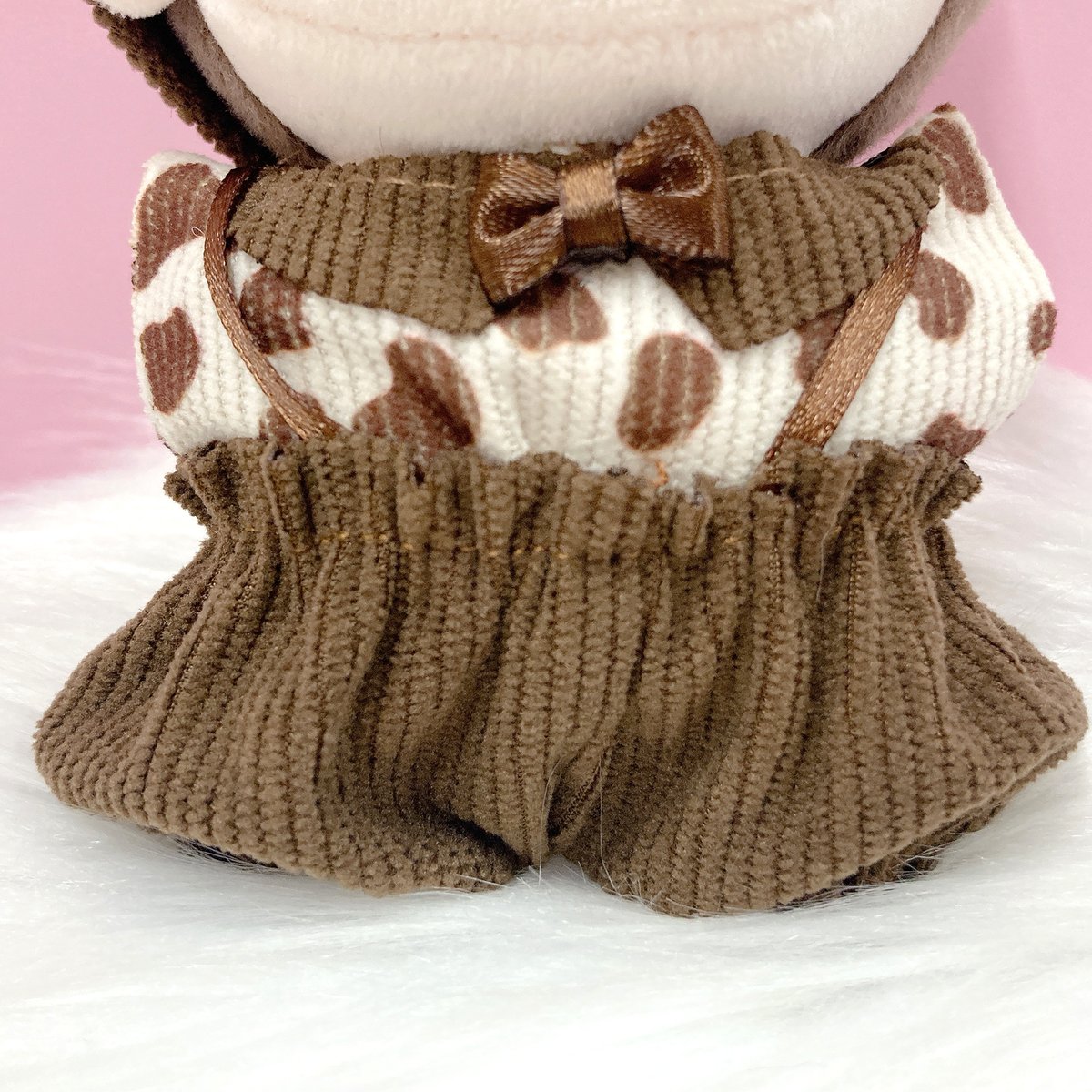 ぬい服】ポムポム・ブラウンぬい服【帽子&シャツ&パンツセット 10cm用