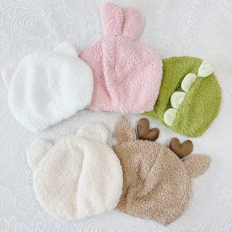 【ぬい服】ぬいぐるみ用もこもこボア着ぐるみキャップ【20cm用】【推し活グッズ】