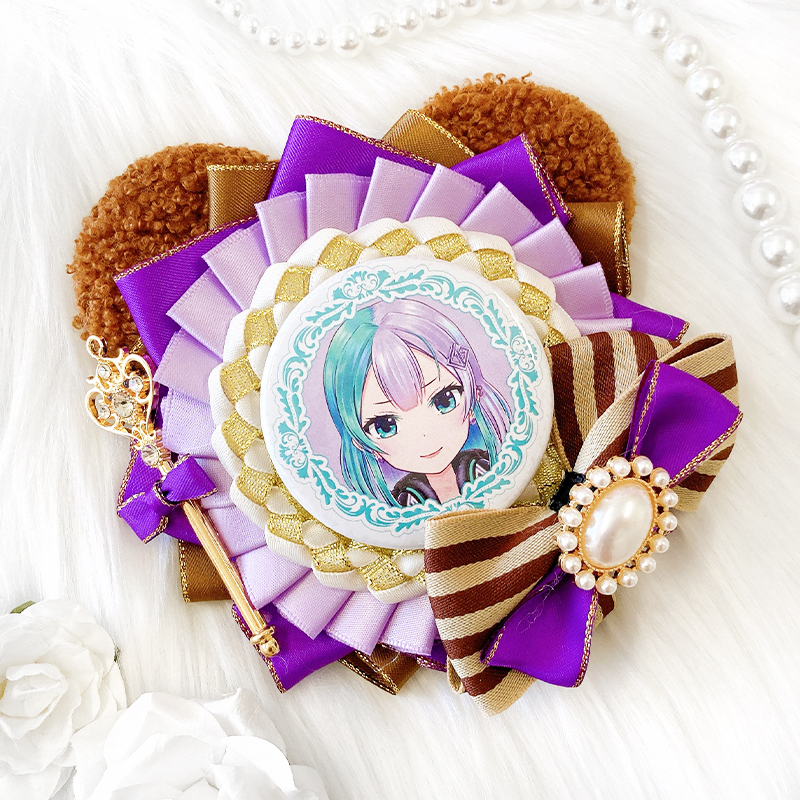G.triGerオリジナル 推し活グッズ】くま耳付きロゼット【缶バッジ 痛