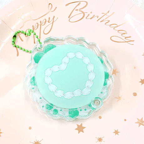 【G.triGerオリジナル 推し活グッズ】アクリル缶バッジケース(ケーキ)【58mm缶バッジ・アクスタ用】