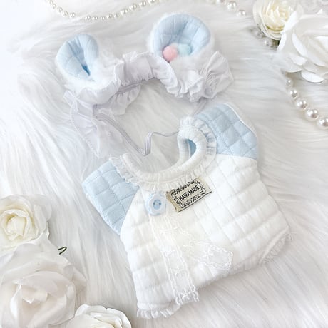 【ぬい服】ぬいぐるみ用ベビー服& ヘッドドレスセット 【20cm 用】【推し活グッズ】