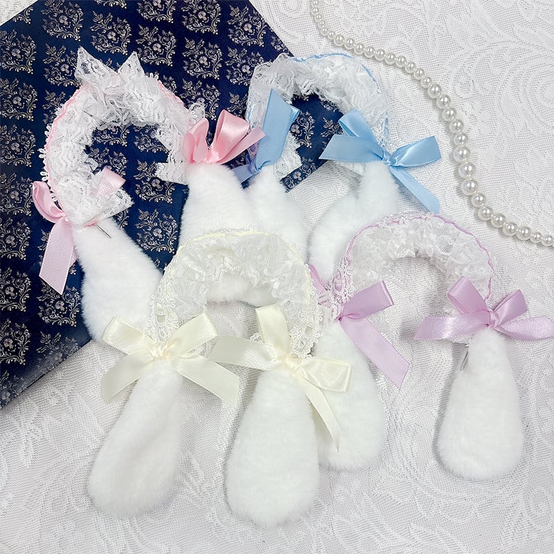 BABY  トランプレースのうさみみカチューシャ
オフ白×ピンク BABY トランプレースのうさみみカチューシャ オフ白×サックス