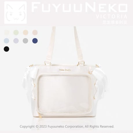 【FUYUUNEKO】サイドリボン付きサテン痛バッグ【推し活グッズ】