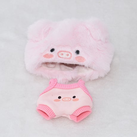 【ぬい服】ぬいぐるみもこもこ着ぐるみ 10cm用/ブタ【推し活グッズ】