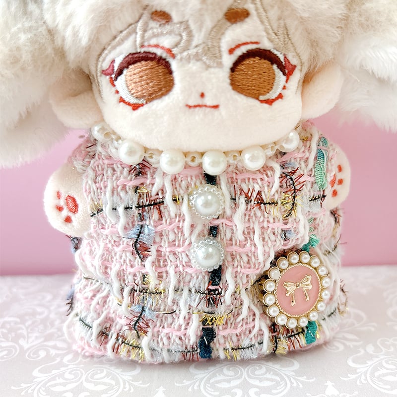 ぬい服 ツイードぬい服【ワンピース・リボン2点セット】10~15cm用