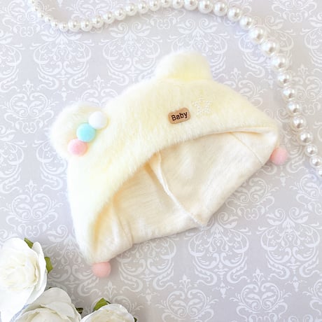 【ぬい服】ぬいぐるみ用くま耳付き帽子 10cm 用【推し活グッズ】