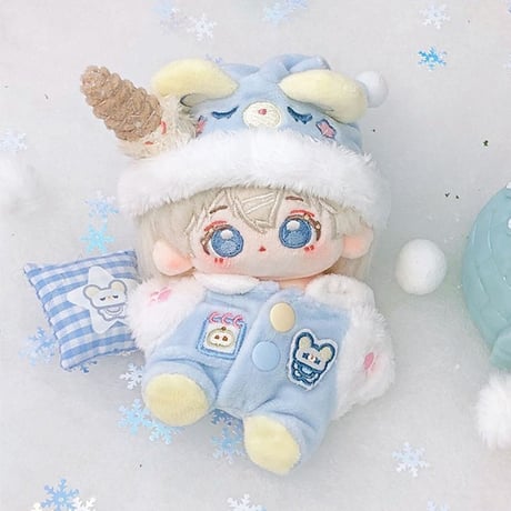 【ぬい服】ぬいぐるみ用もこもこくま耳パジャマ(10cm用)【推し活グッズ】