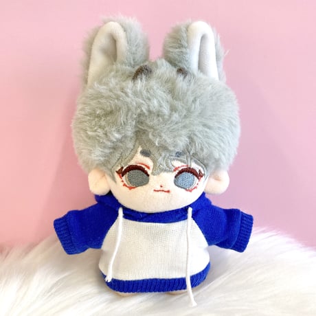 【ぬい服】バイカラーパーカー 10cm用