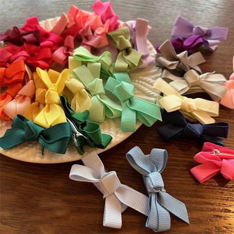 ミニリボンクリップ3色セット【推し活グッズ・ヘアメ・参戦ヘア・地雷系・量産型】