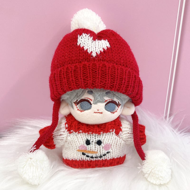 ぬい服】クリスマスセーター&ニット帽セット 10cm用 | G.triGer