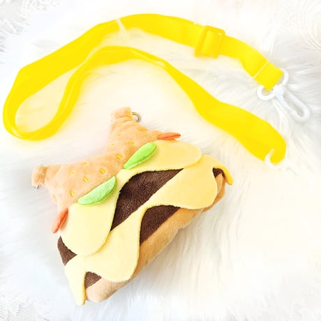 【ぬいバッグ】【ぬい服】ハンバーガー型ぬいぐるみ用着ぐるみ 15cm～20cm用【推し活グッズ】